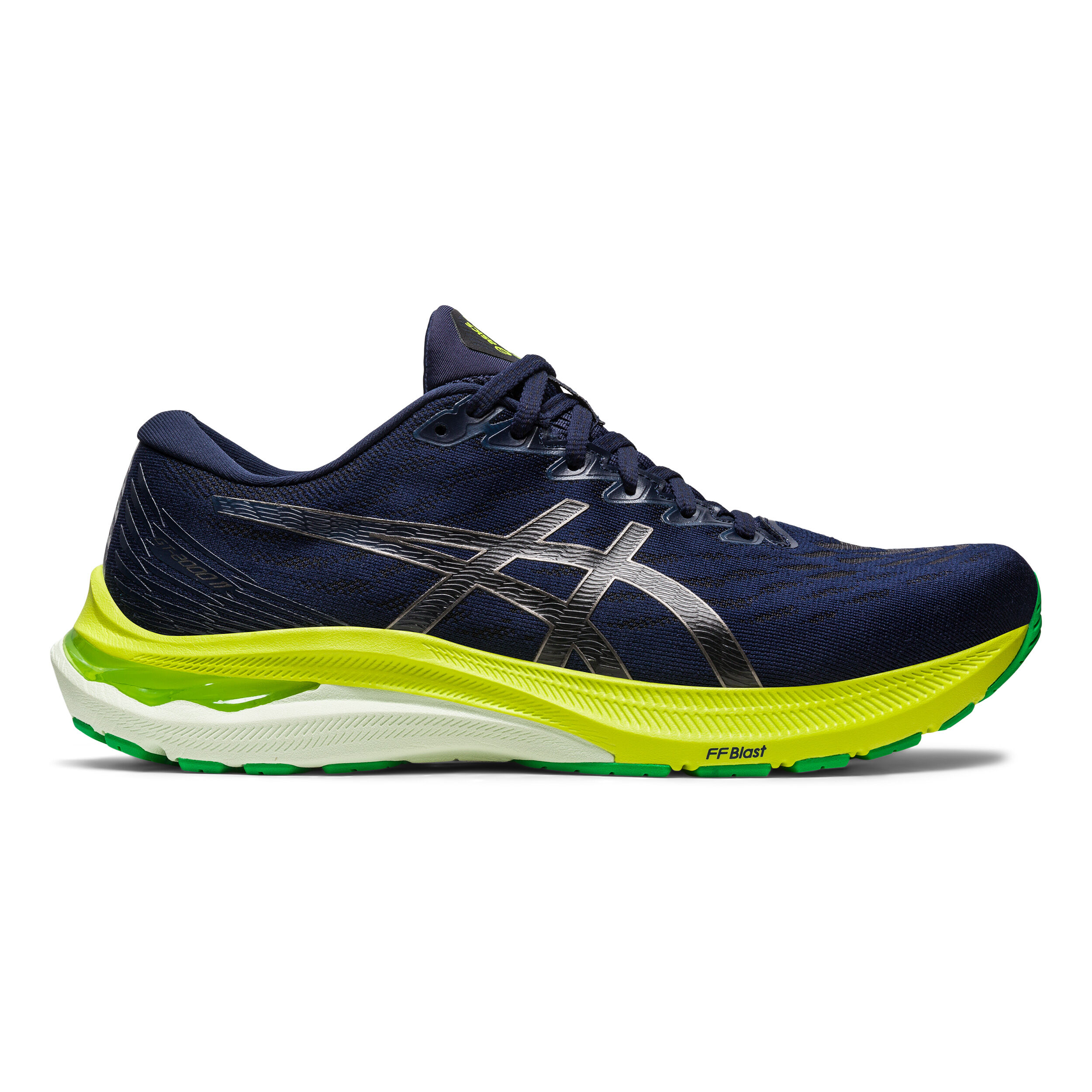 Buy ASICS GT 2000 11 Stability Running Shoe Men Dark Blue Neon Green online Running Point COM