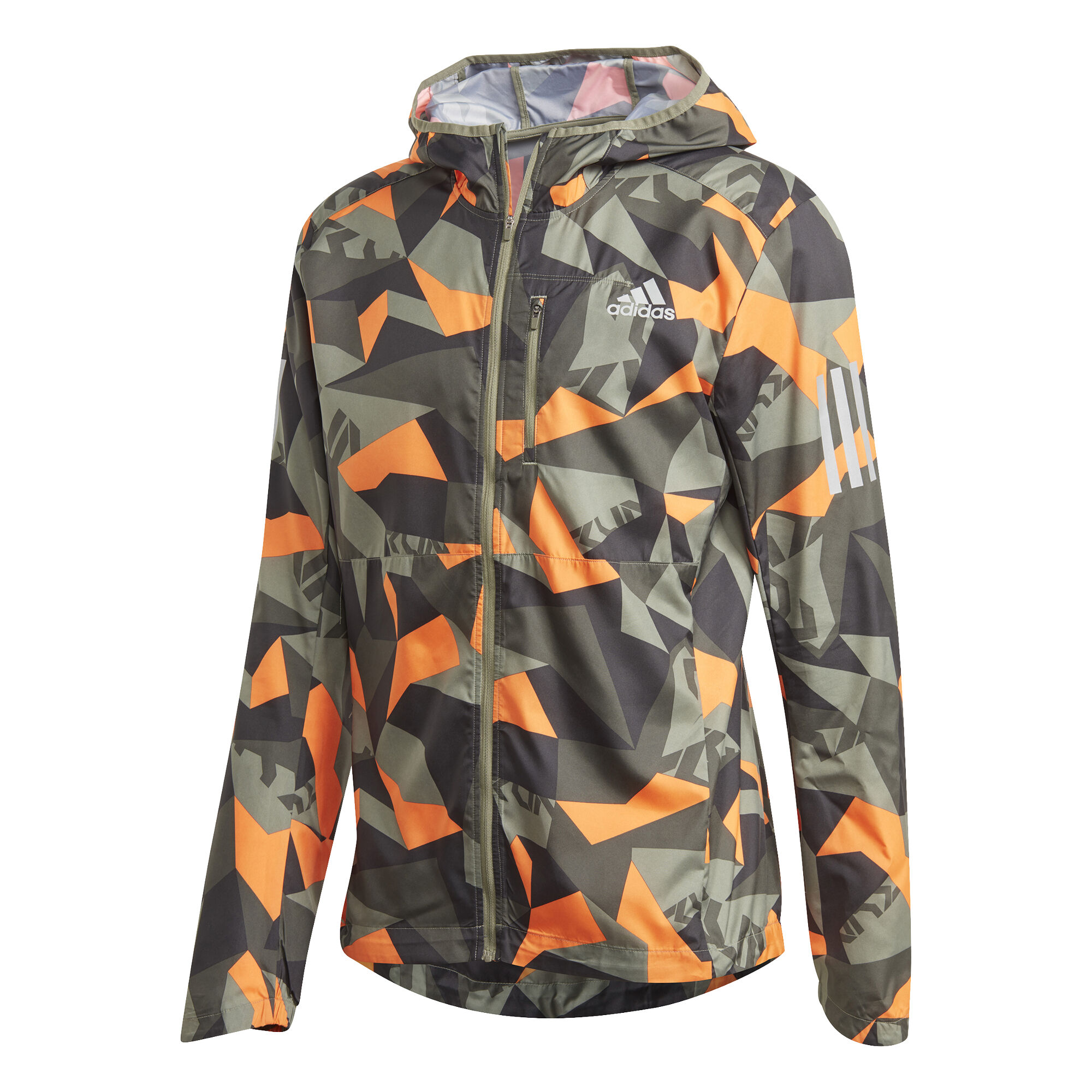 Adidas own the run jacket orange top