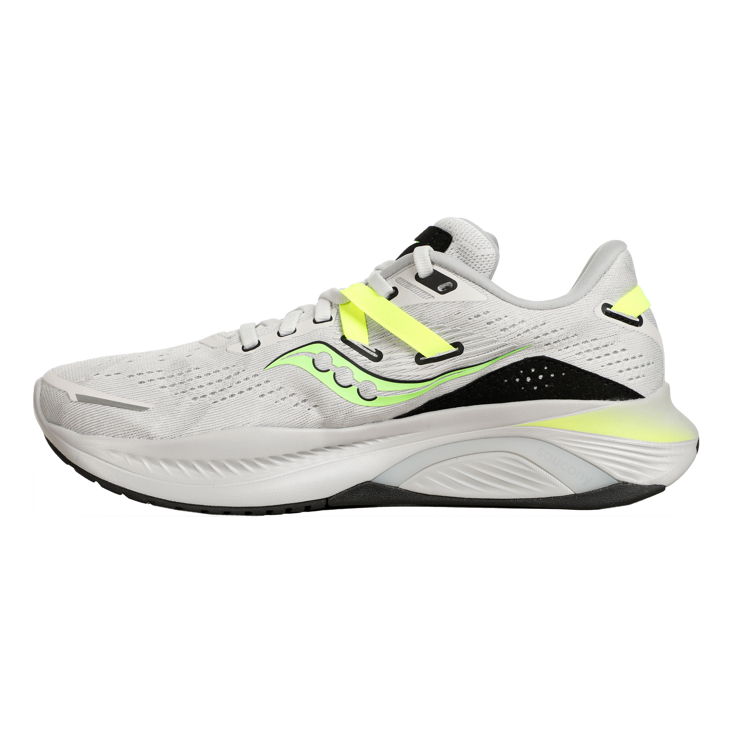 Buy Saucony Guide 16 Stability Running Shoe Women Grey Neon Yellow in size 40 5 online Running Point COM