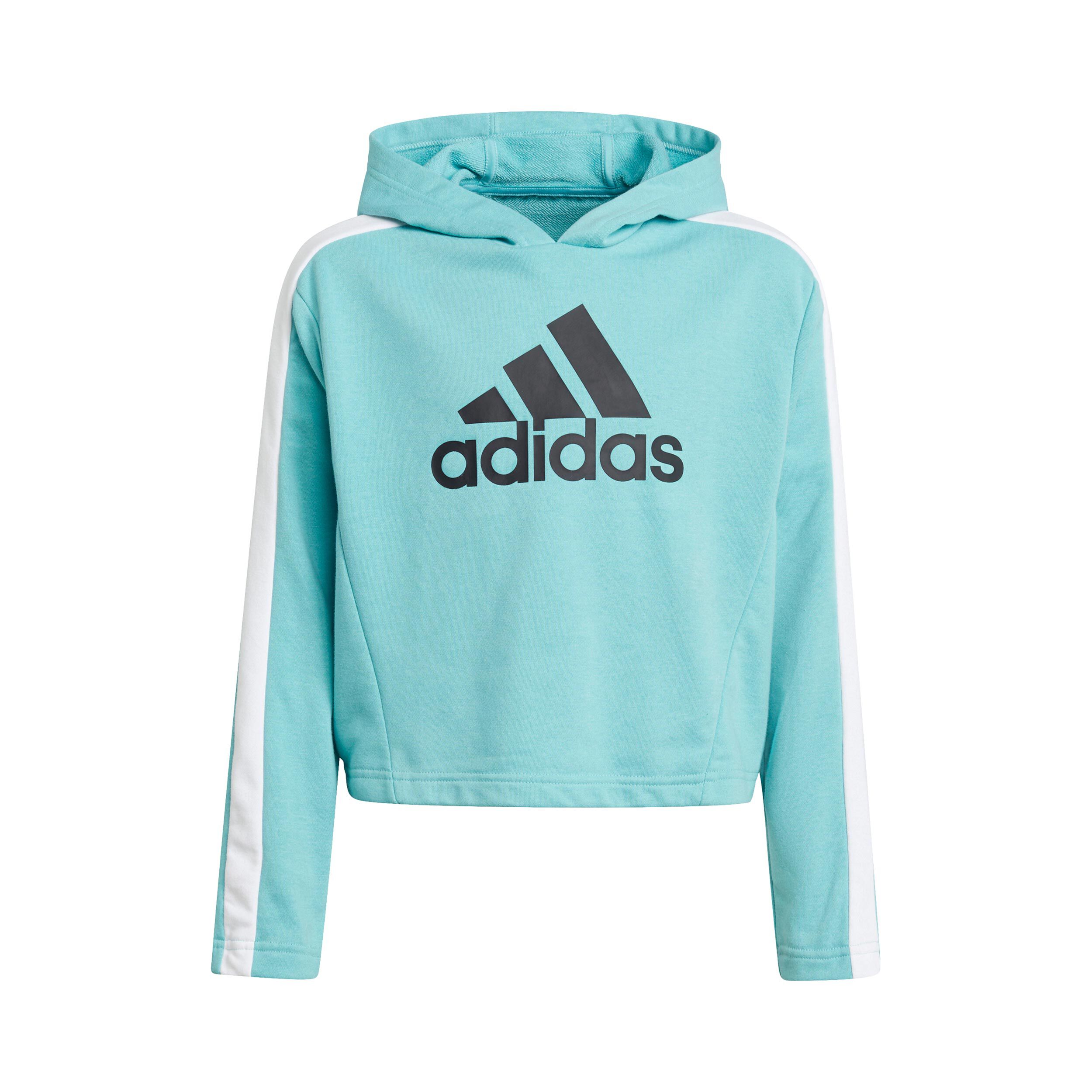 Buy adidas Hooded Crop Tracksuit Kids Turquoise Black online Running Point COM
