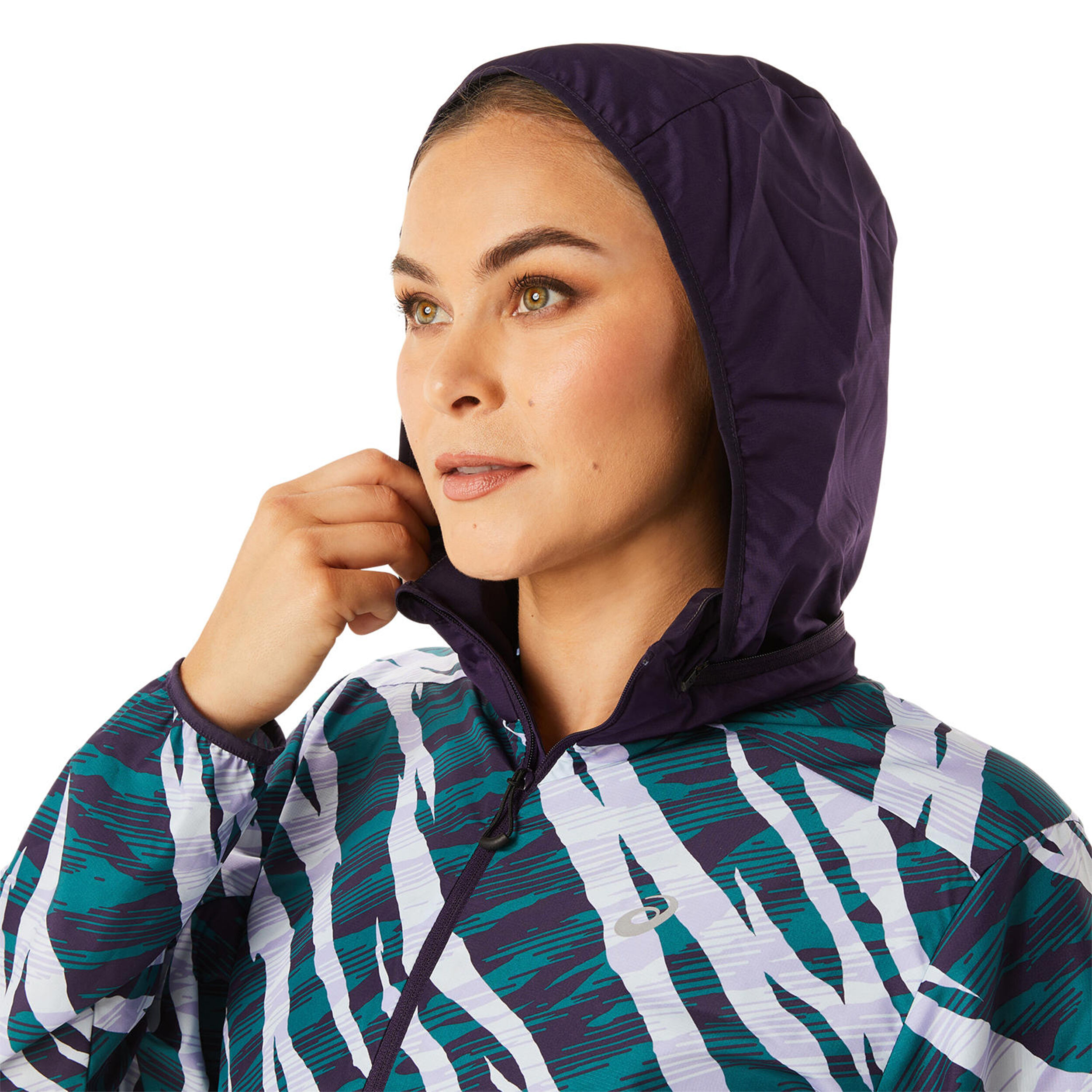 Buy ASICS Wild Camo Anorak Running Jacket Women Blue Green online Running Point COM