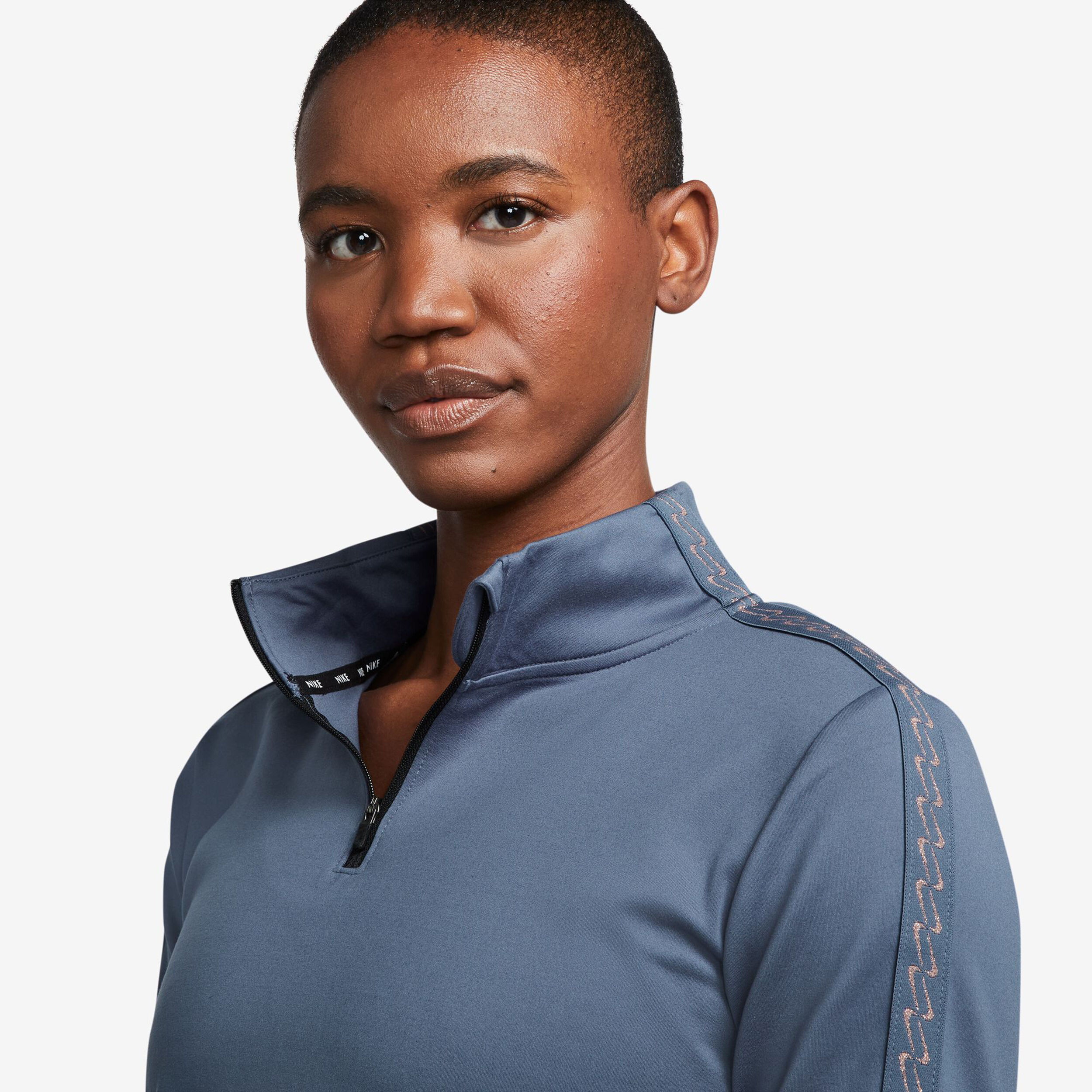 Buy Nike Therma FIT One Half Zip Running Shirt Women Blue White online Running Point COM
