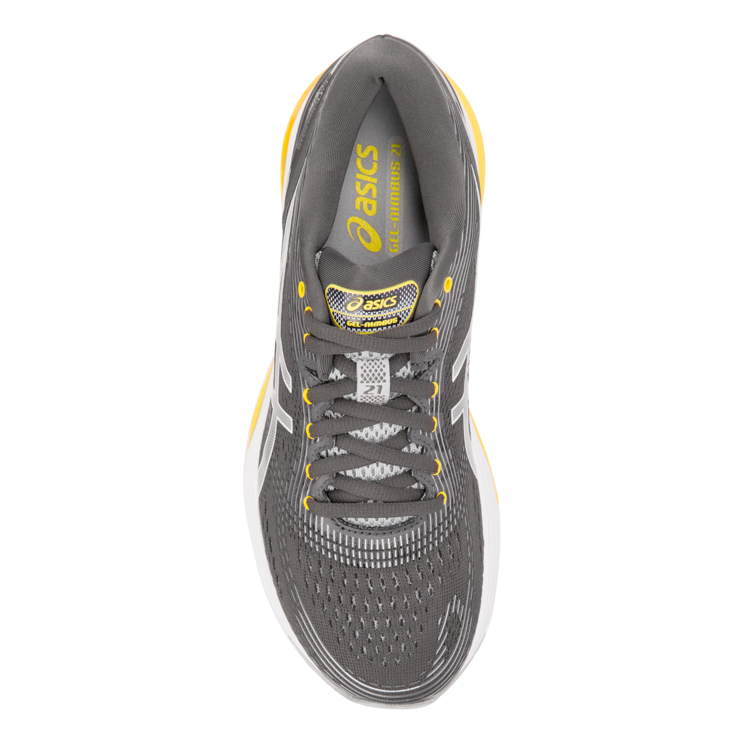 Buy ASICS Gel Nimbus 21 Neutral Running Shoe Women Grey Yellow