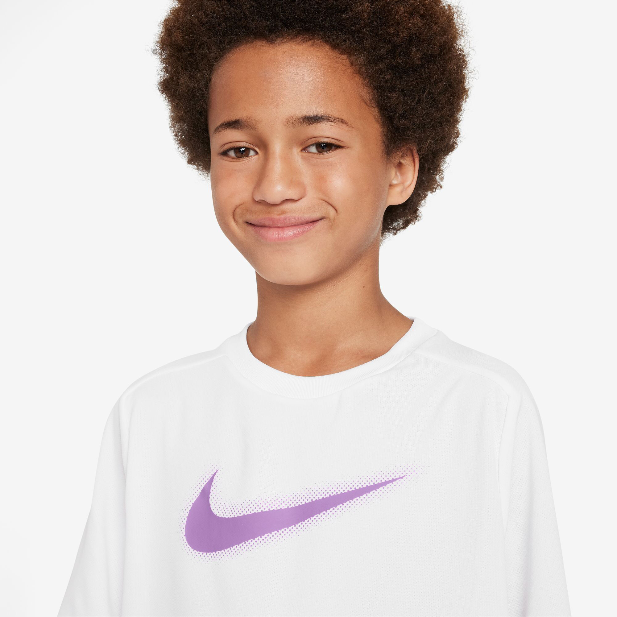 Buy Nike Dri Fit Graphic T Shirt Boys White Lilac online Running Point COM