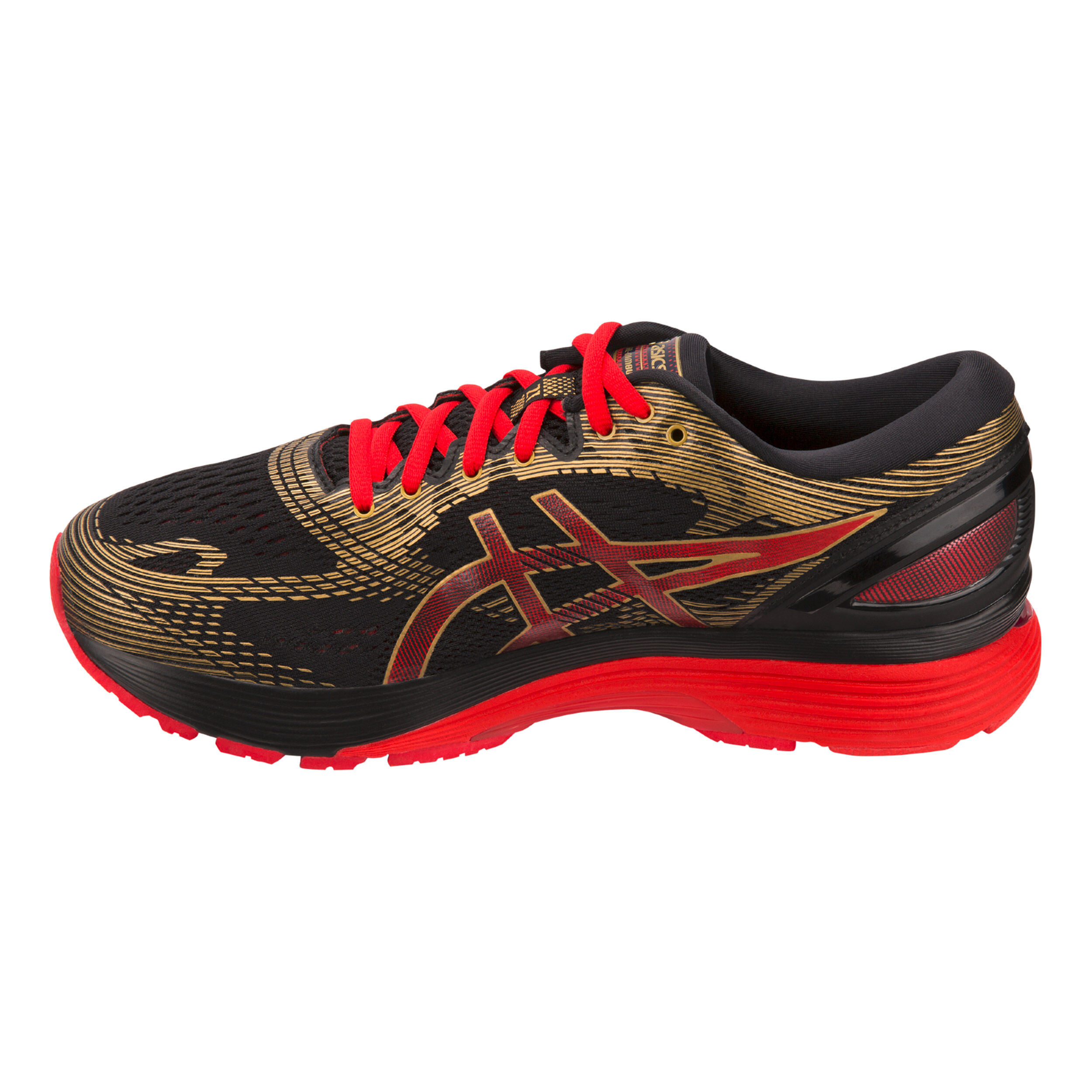 Buy ASICS Gel Nimbus 21 Neutral Running Shoe Men Black Red online