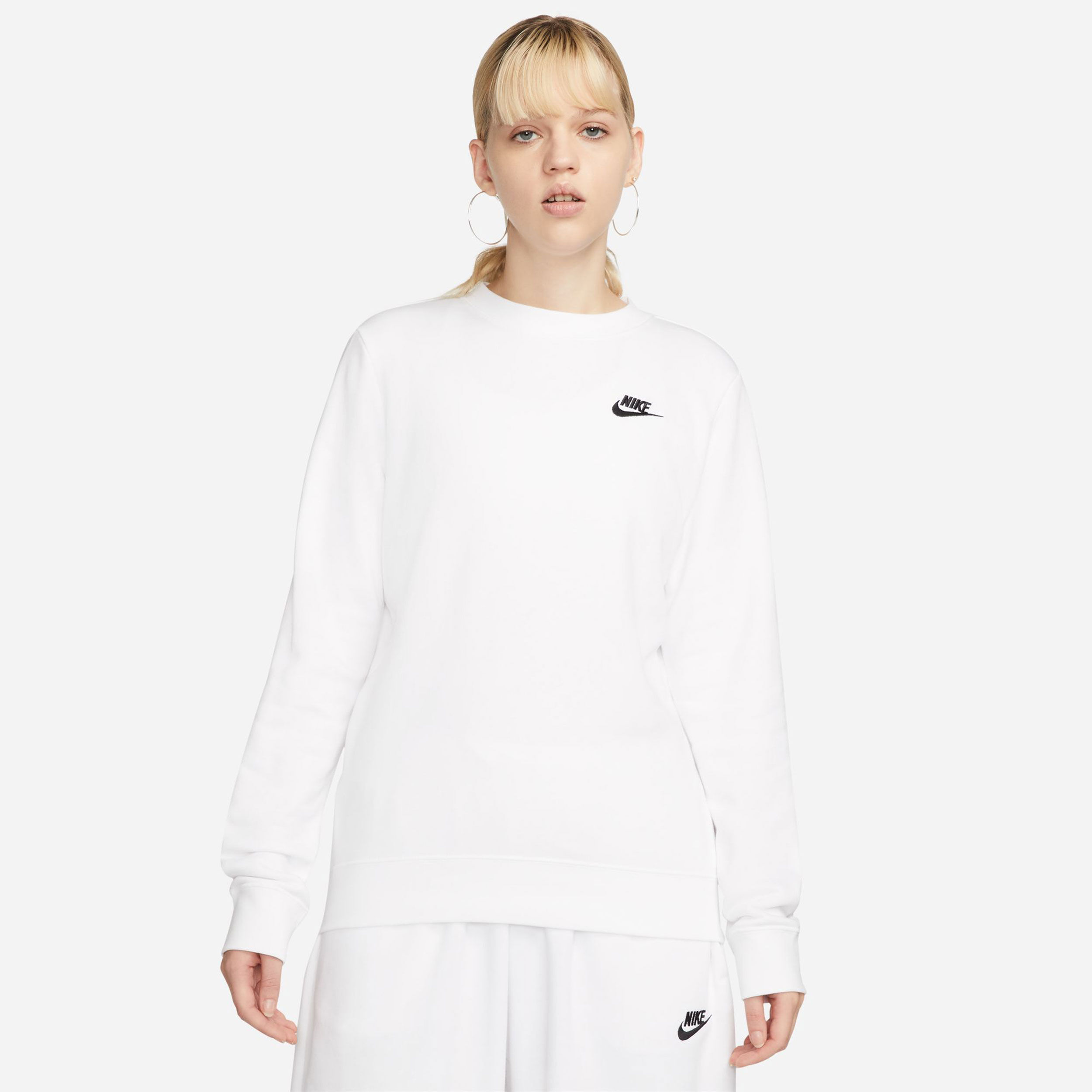 Buy Nike Sportswear Club Flouncy Sweatshirt Women White Black online Running Point COM
