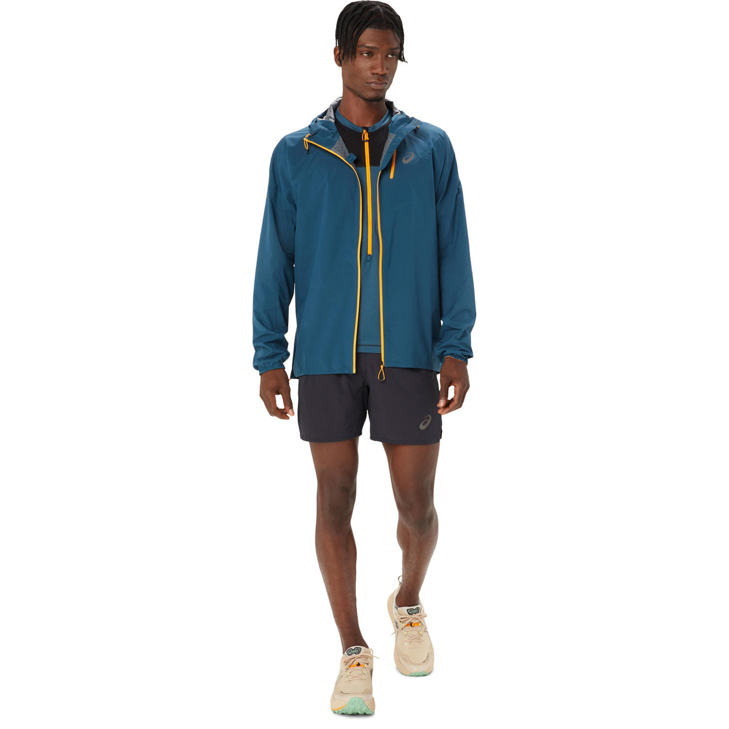 Buy ASICS Fujitrail Waterproof Running Jacket Men Dark Blue