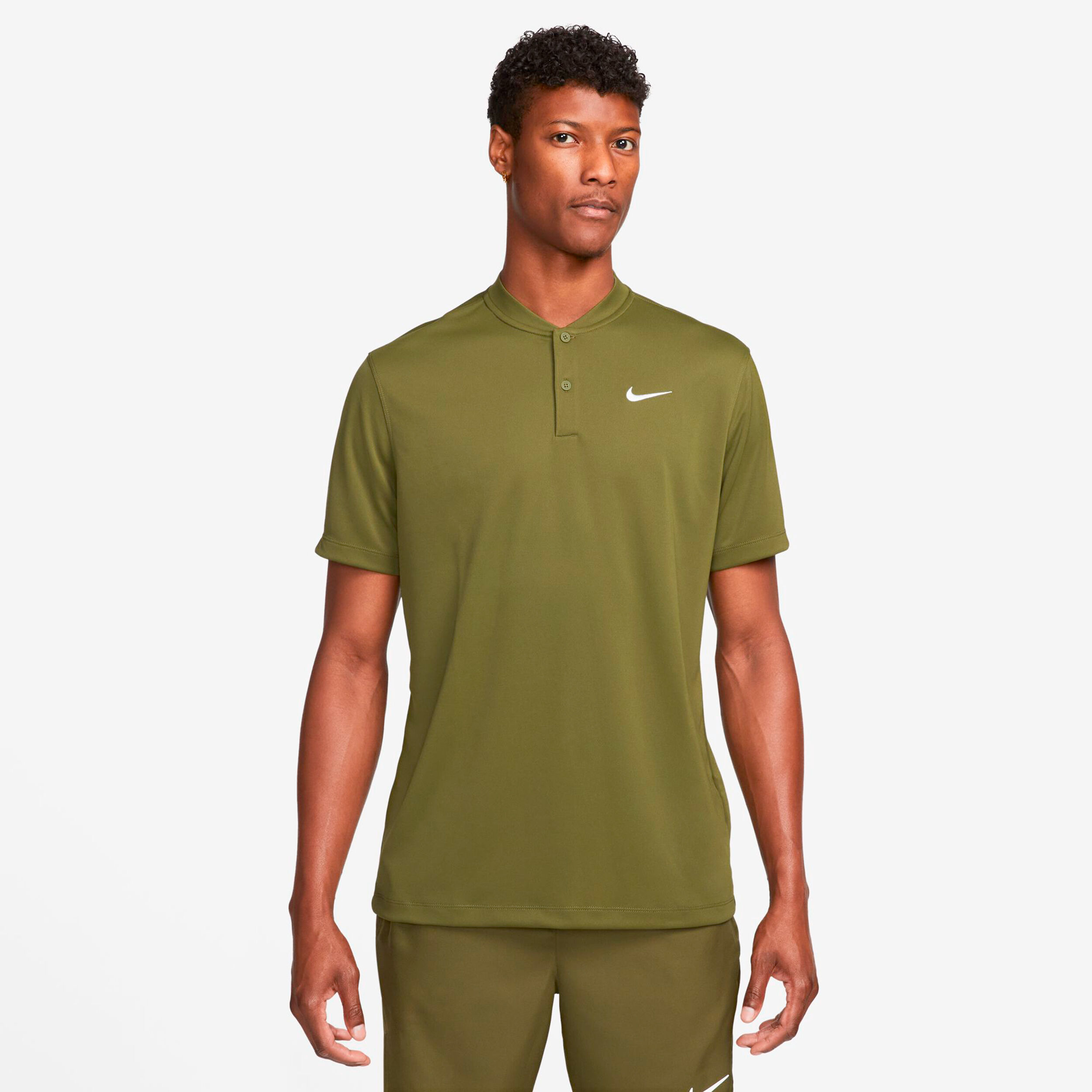 Buy Nike Court Dri Fit Blade Solid Polo Men Olive online Running Point COM