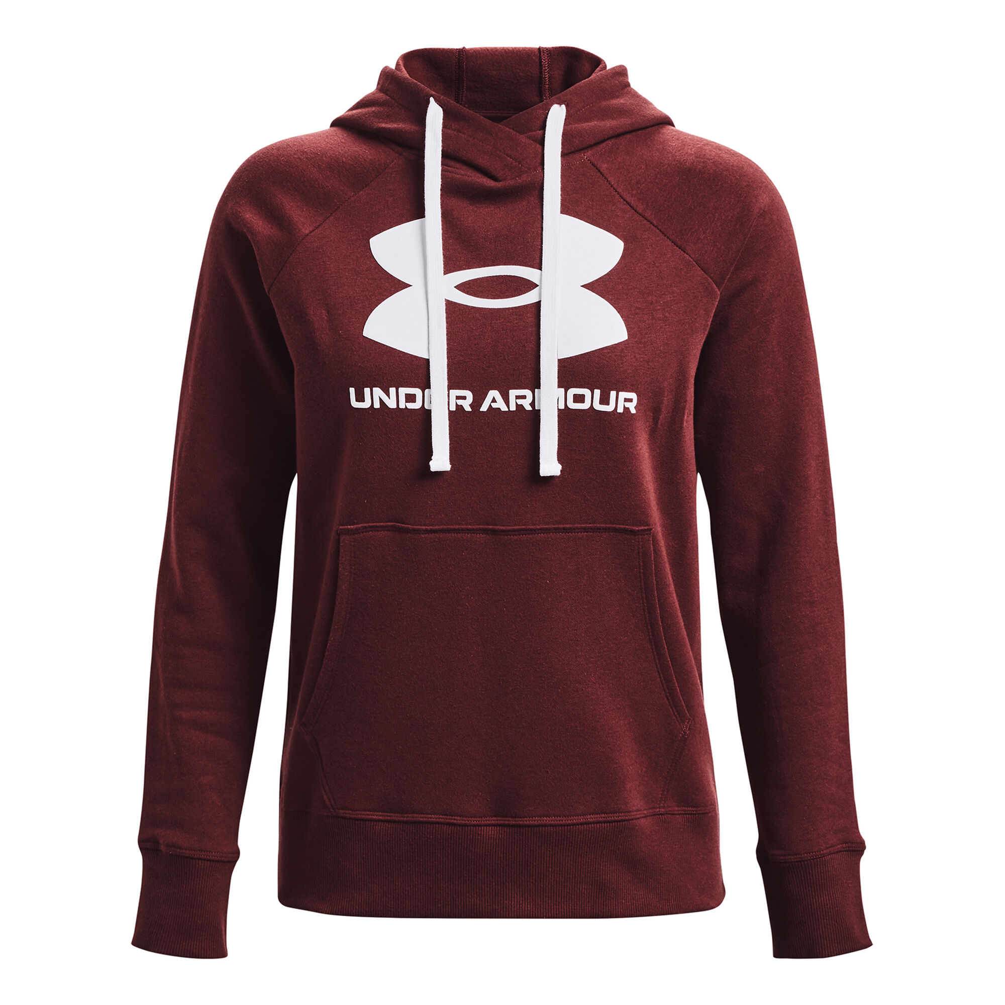 Buy Under Armour Rival Fleece Logo Hoody Women Dark Red, White online