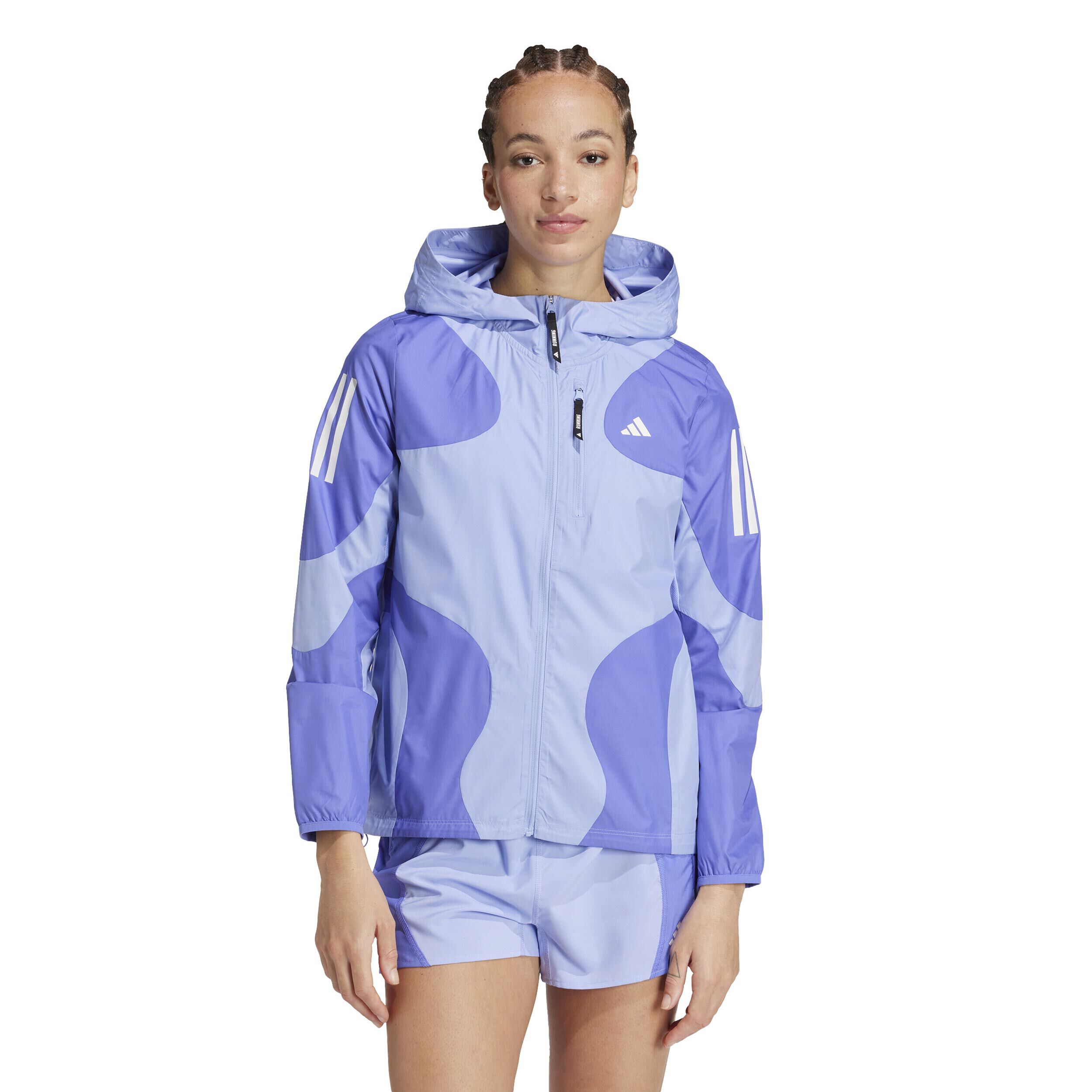 Adidas jacket women purple discount