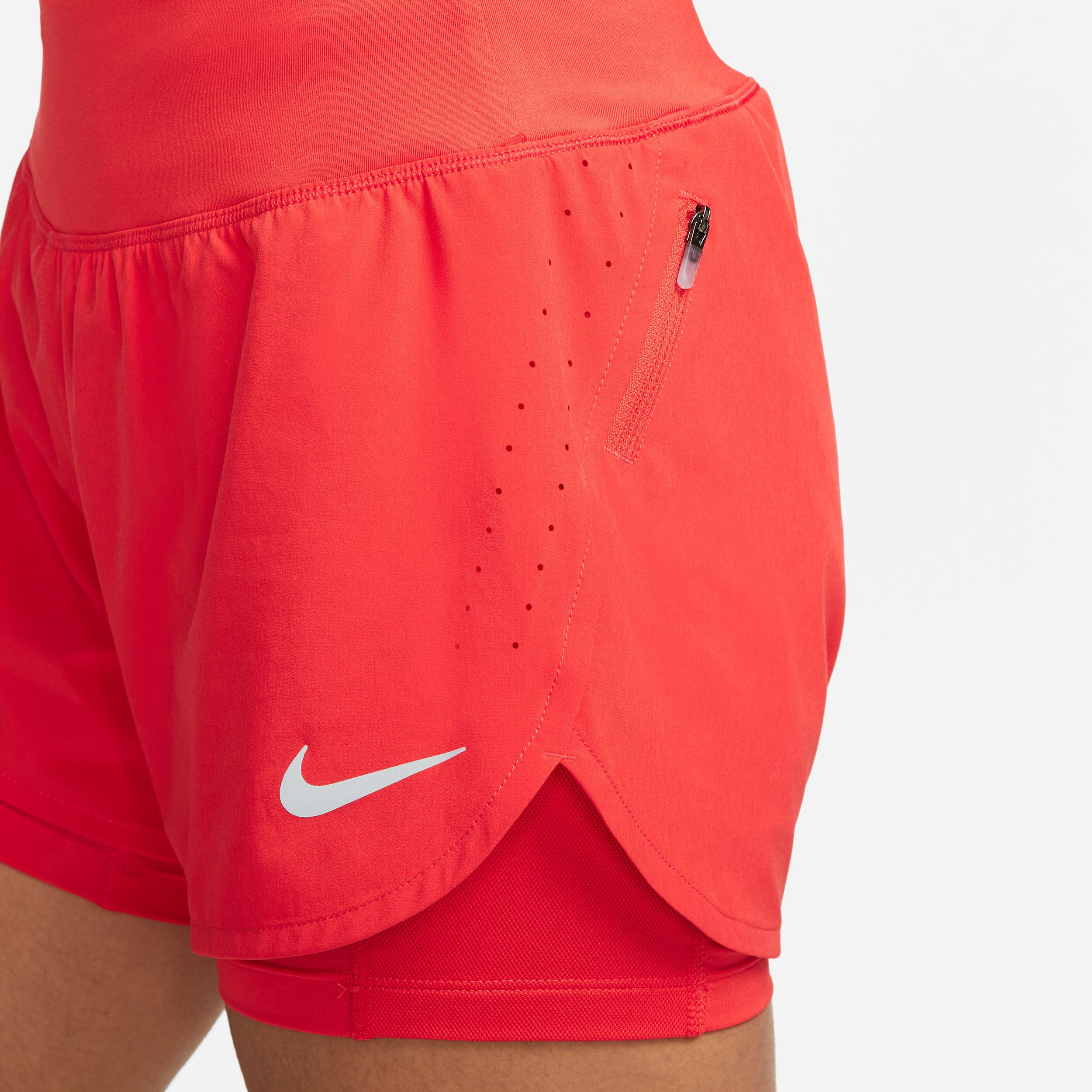 Red nike top shorts for women