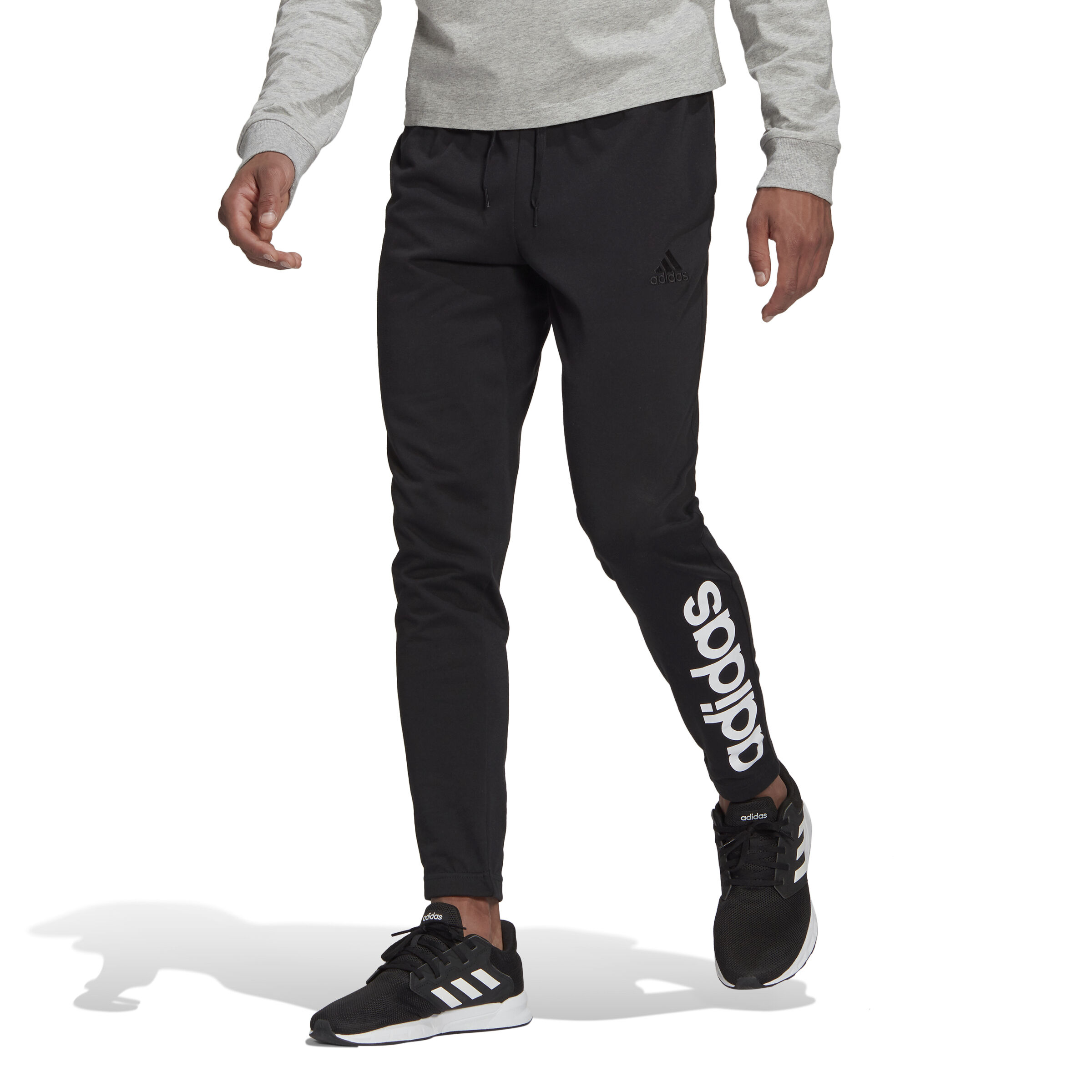 Buy adidas Essentials Single Jersey Tapered Elastic Cuff Logo Training Pants Men Black online Running Point COM