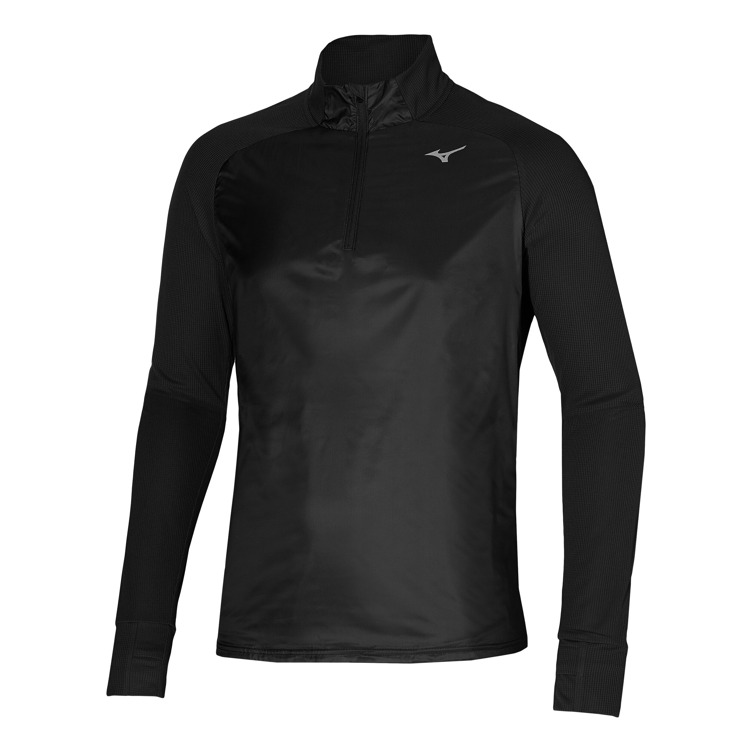 Buy Mizuno Hybrid Half Zip Long Sleeve Men Black online Running Point COM