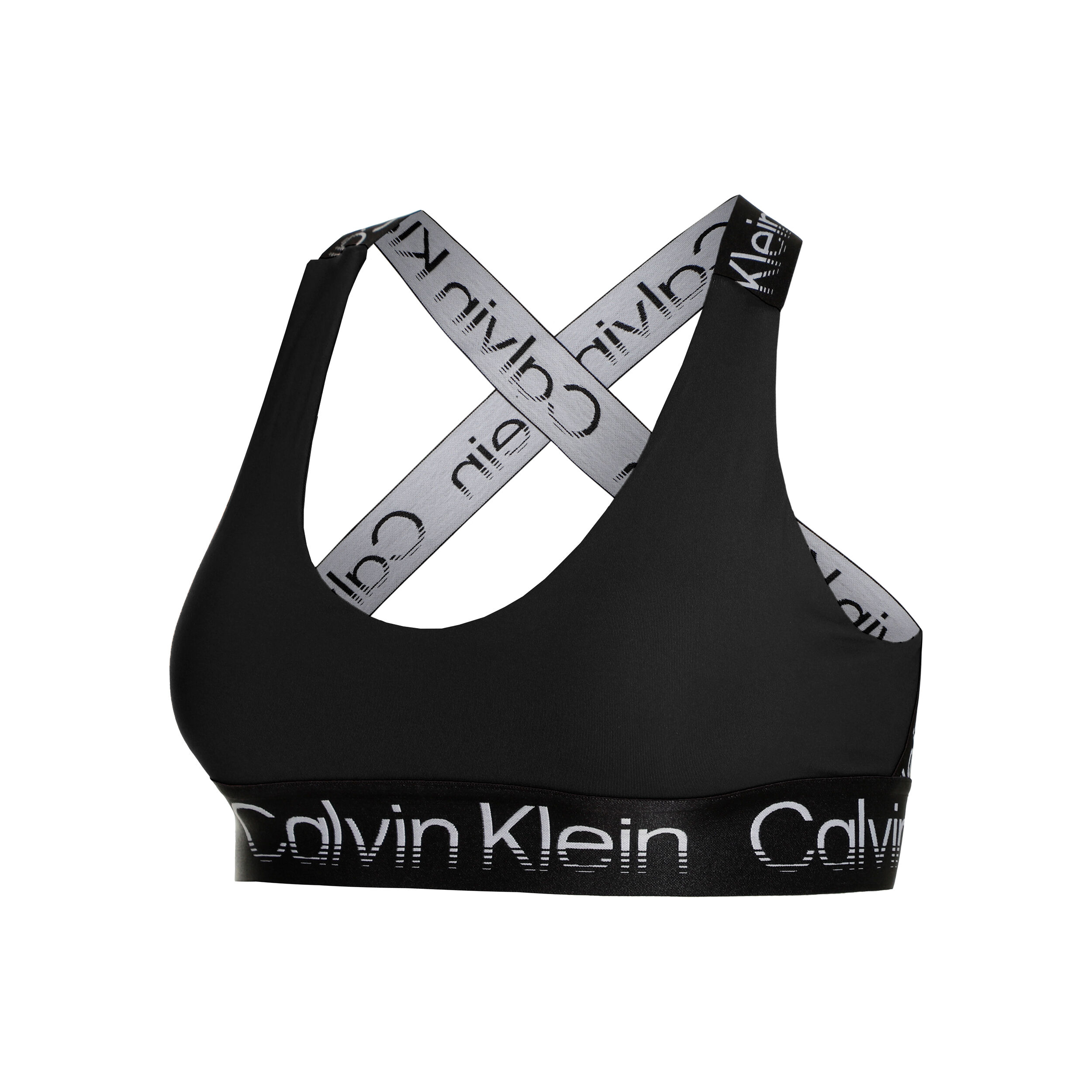 Black and white hotsell calvin klein sports bra