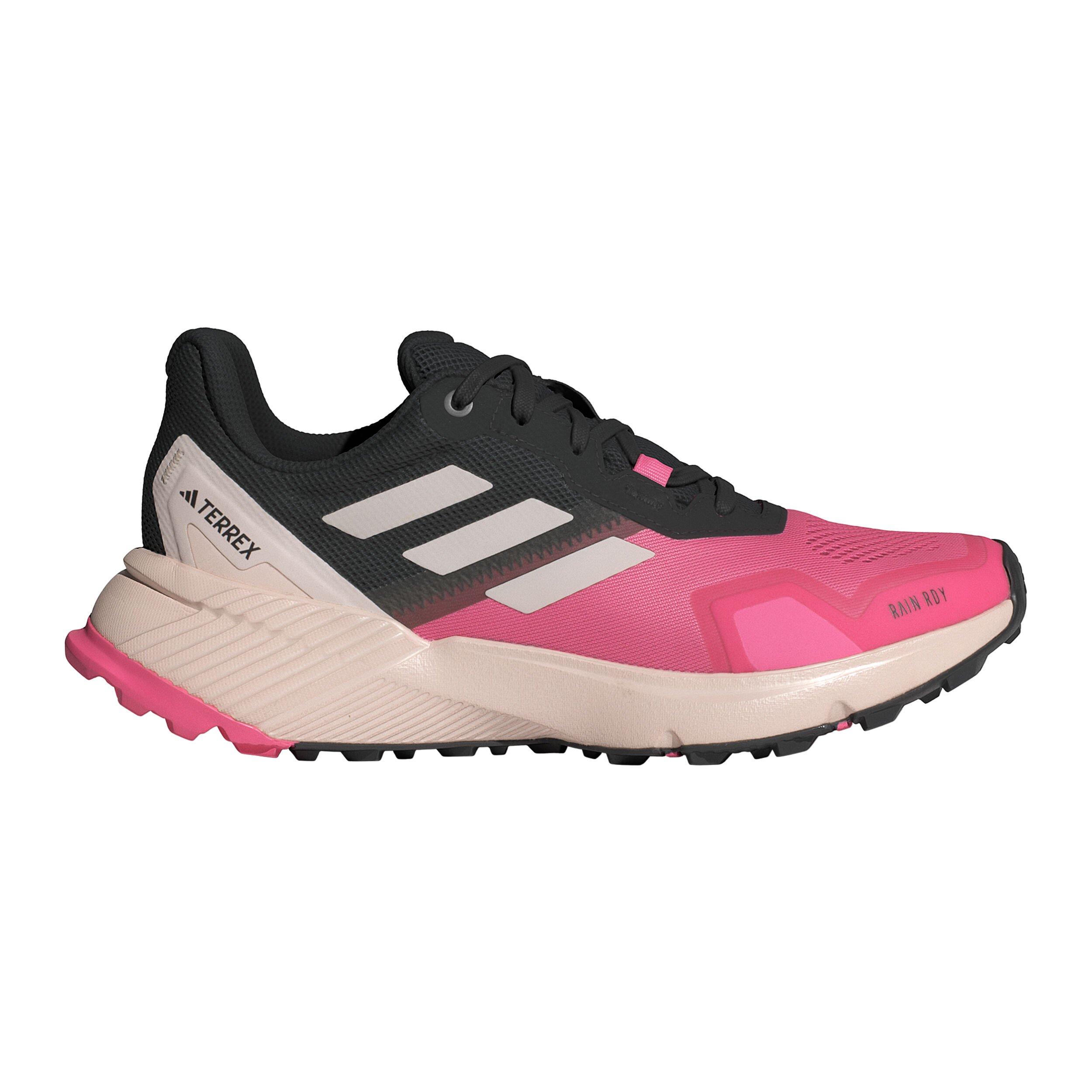 Adidas running shoes women black and pink online