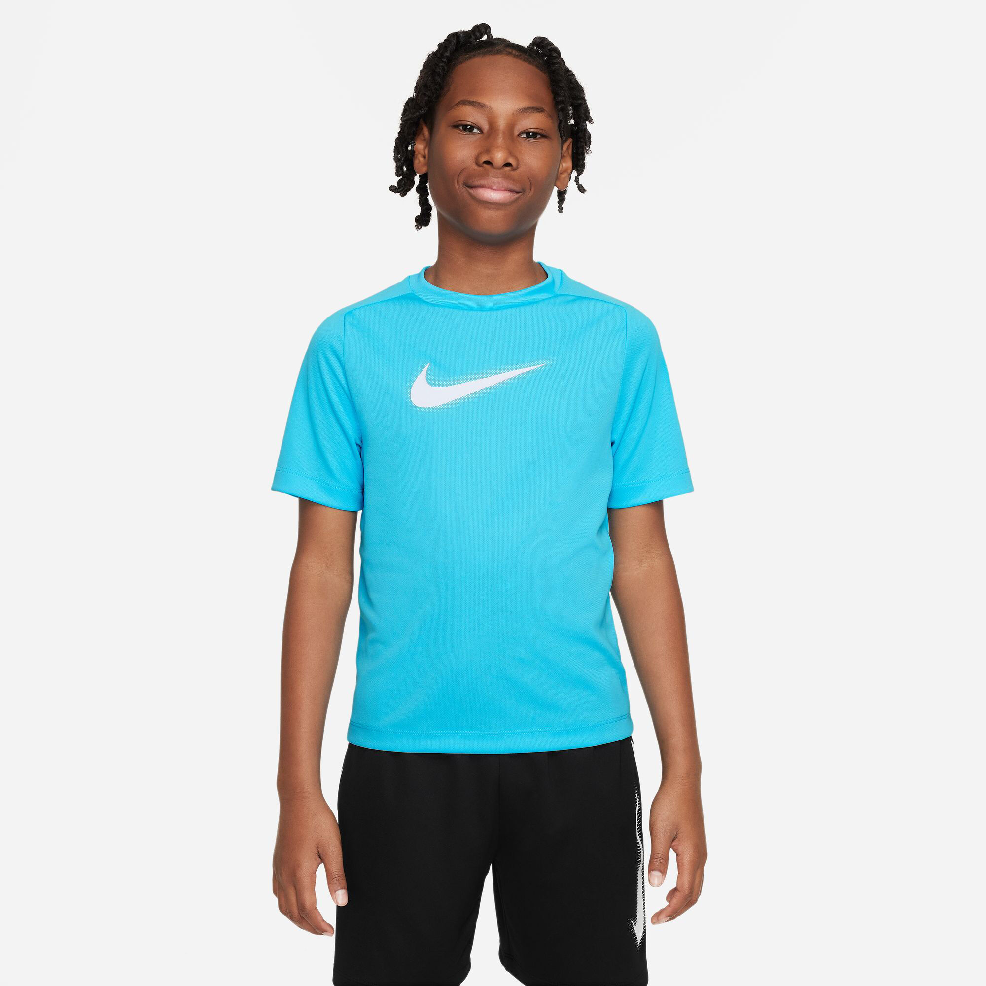 Buy Nike Dri Fit Graphic T Shirt Boys Light Blue White online
