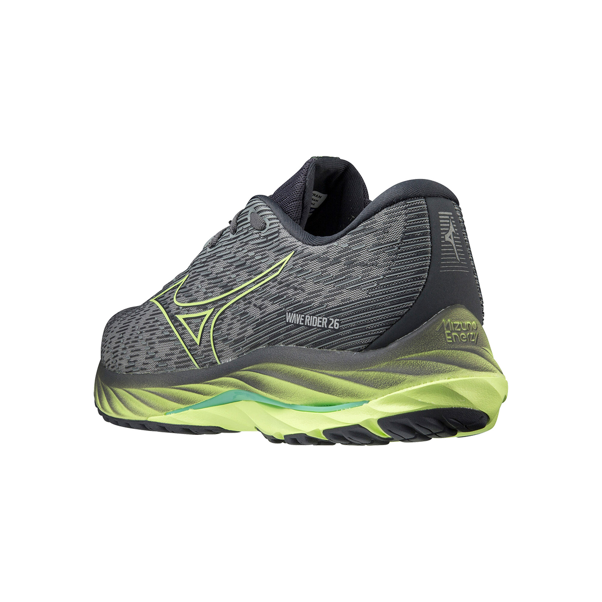 Mizuno Wave Rider 26 Men's Running Shoe - Ultimate Grey/Neo Lime