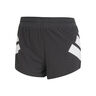 Road To Records 2in Split Running Shorts Women-Black,White