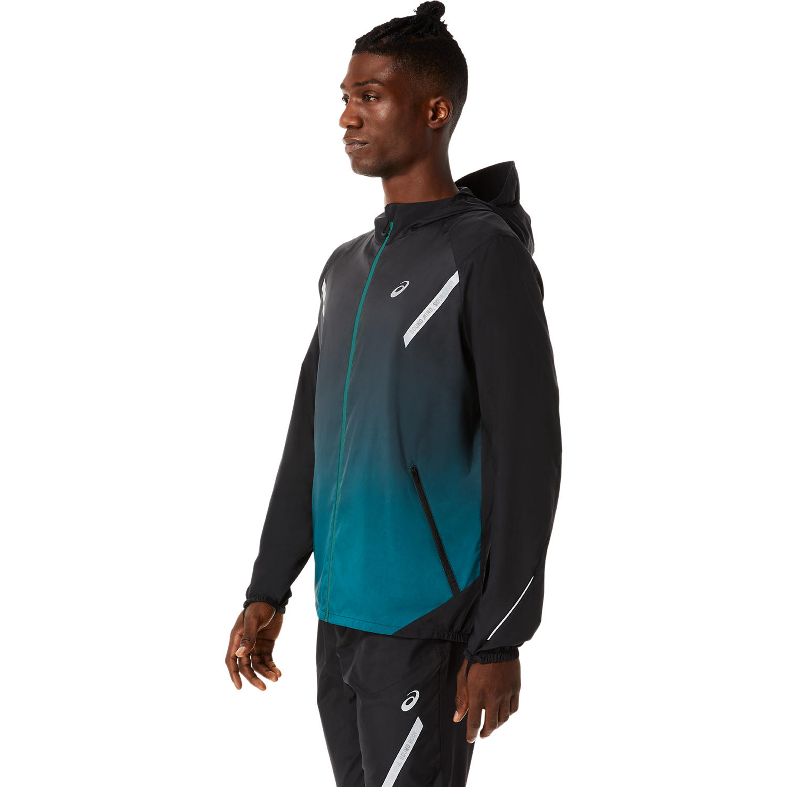 Buy ASICS Lite Show Running Jacket Men Blue Black online Running Point COM