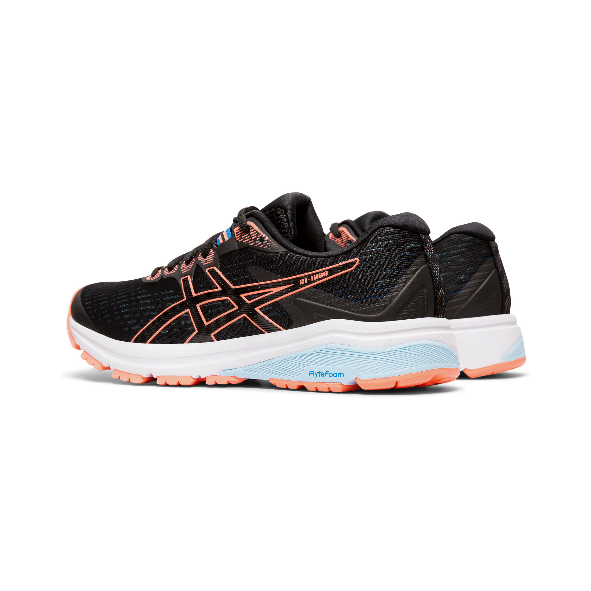 Buy ASICS GT 1000 8 Stability Running Shoe Women Black Orange online Running Point COM