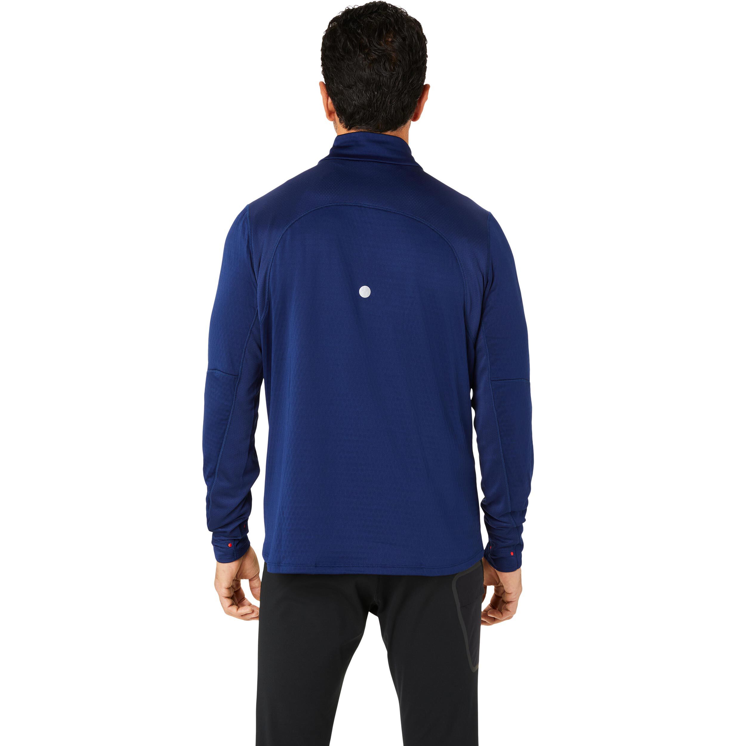 Buy ASICS Road Winter 1/2 Zip Running Shirt Men Dark Blue in