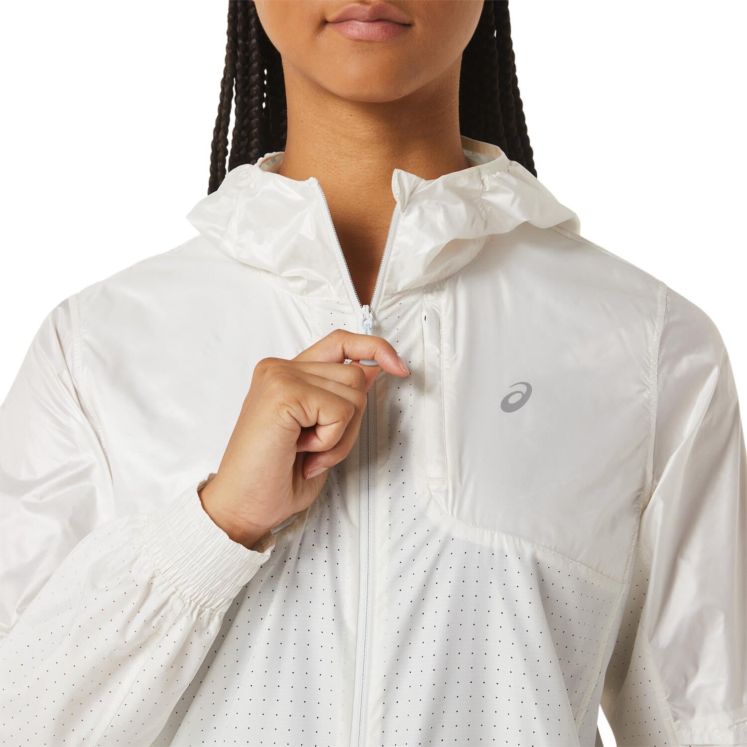 Asics woven women's running jacket clearance