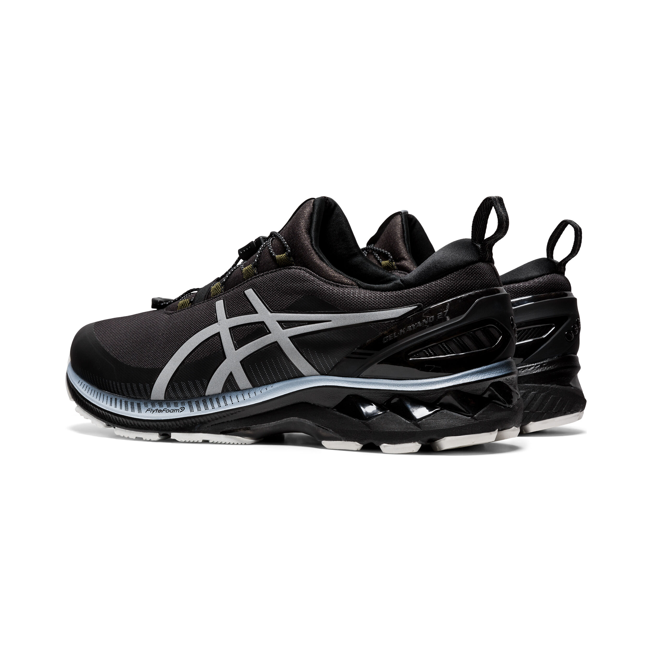 Buy ASICS Gel Kayano 27 Winterized Stability Running Shoe Men Black Lightgrey in size 45 online Running Point COM