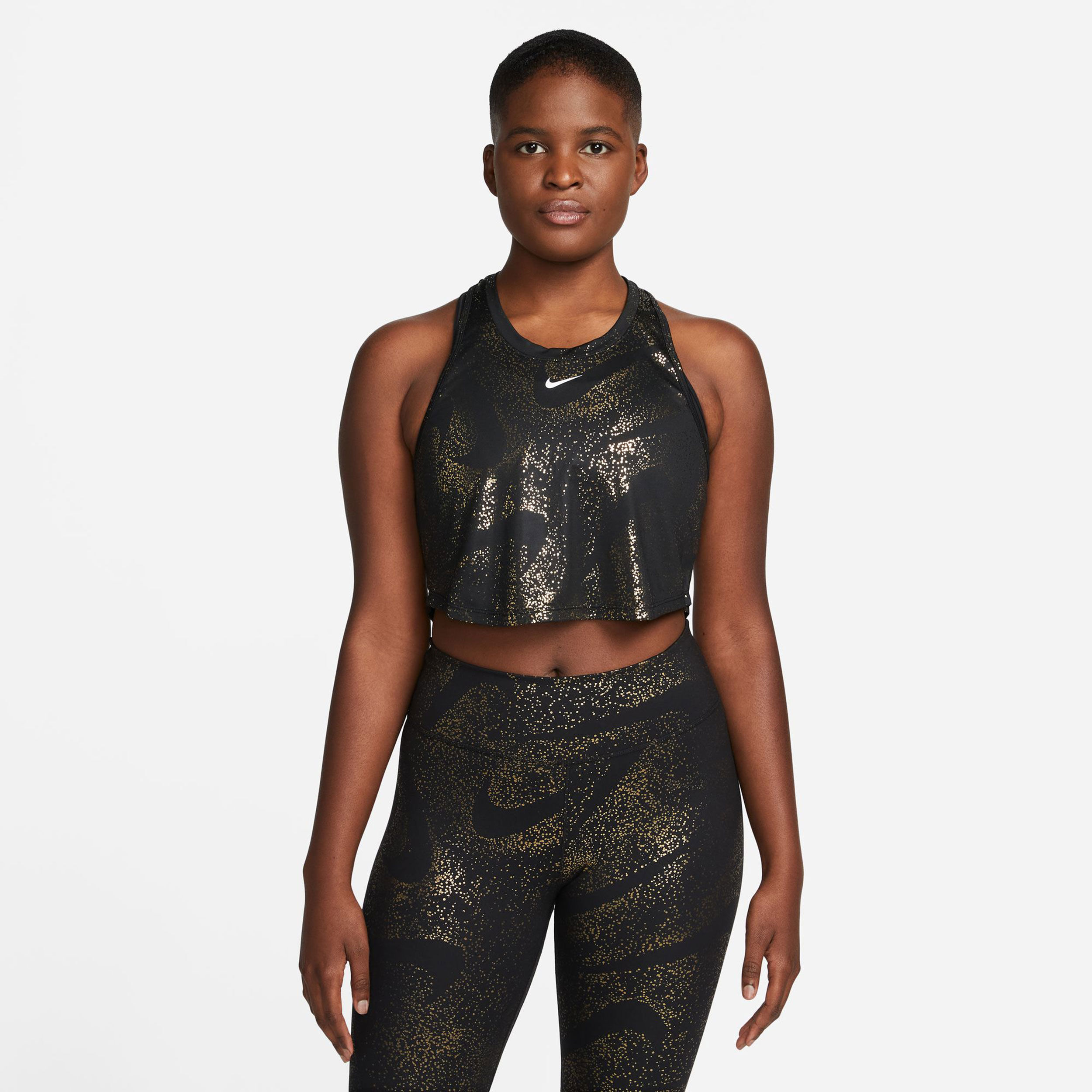 Nike all over print crop top 2025