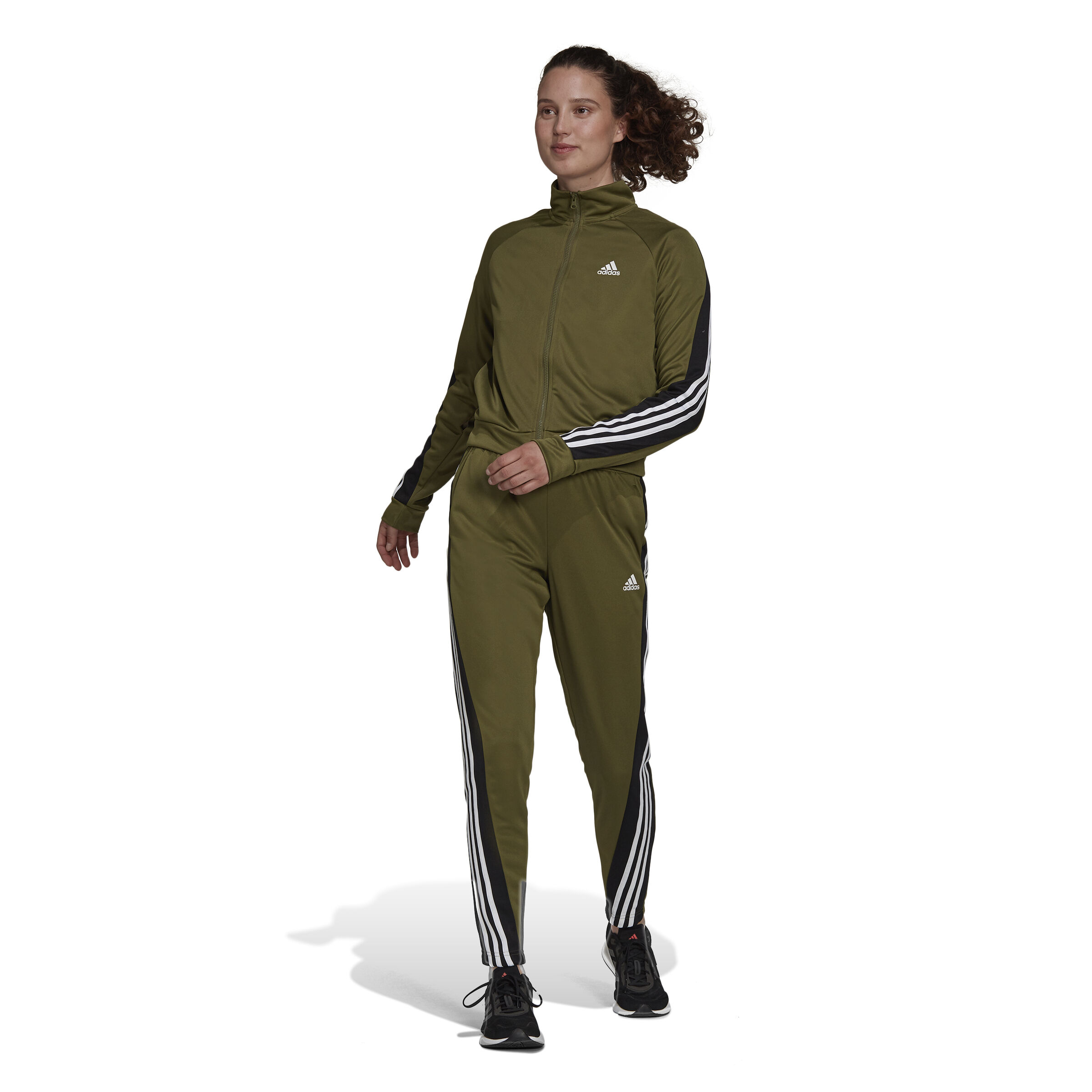 Adidas khaki green tracksuit womens cheap