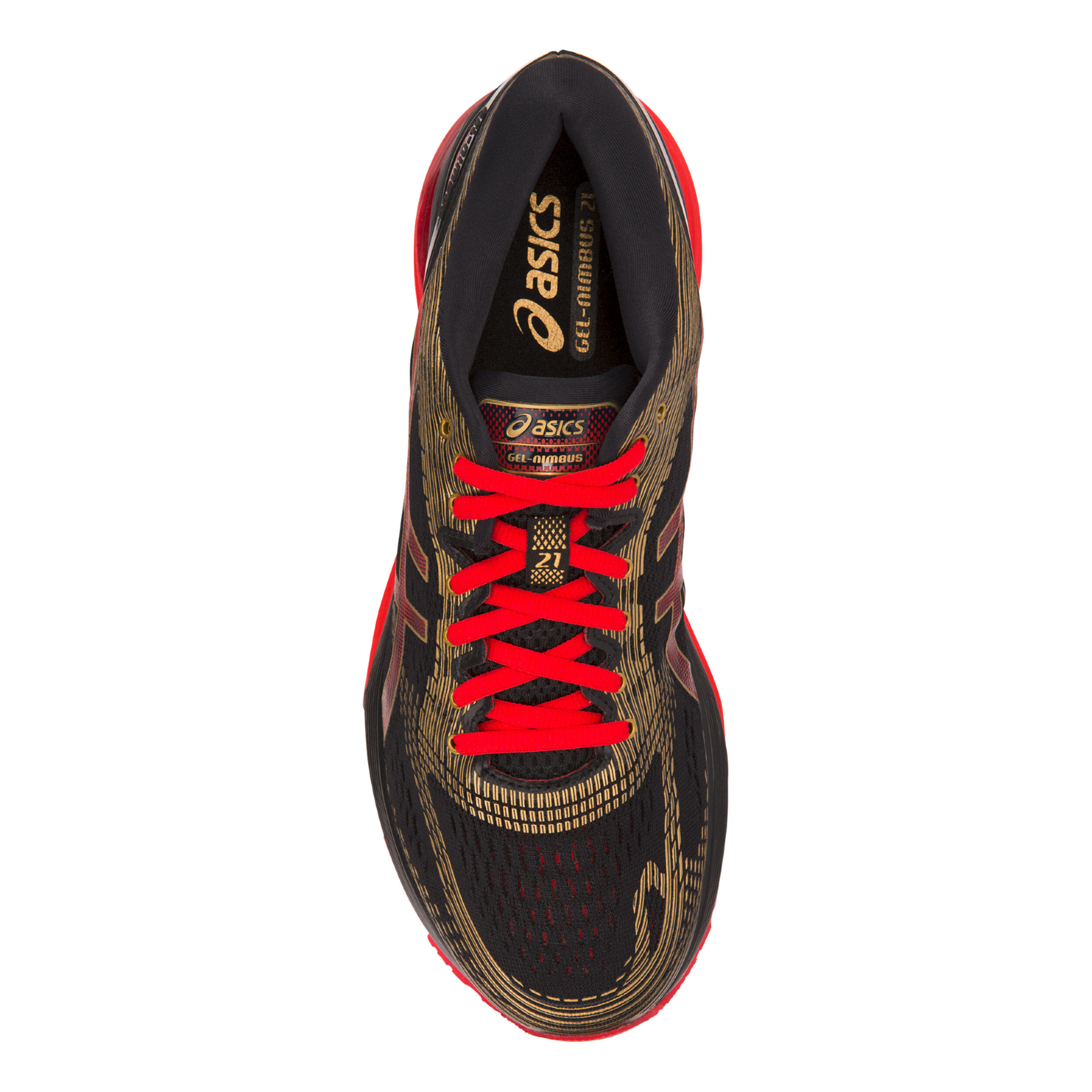 Buy ASICS Gel Nimbus 21 Neutral Running Shoe Men Black Red online