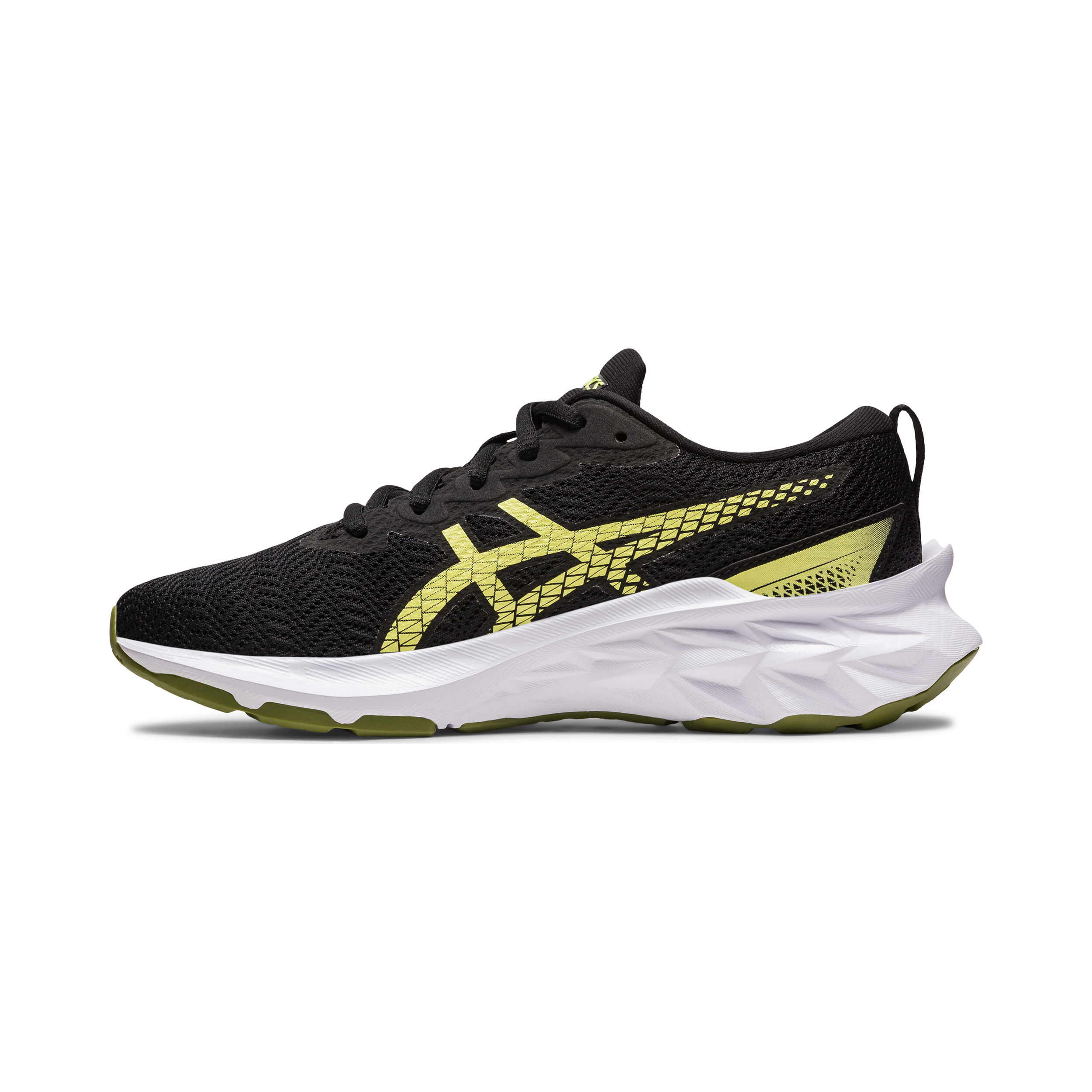 Buy ASICS Novablast 2 GS Neutral Running Shoe Kids Black Neon Yellow online Running Point COM