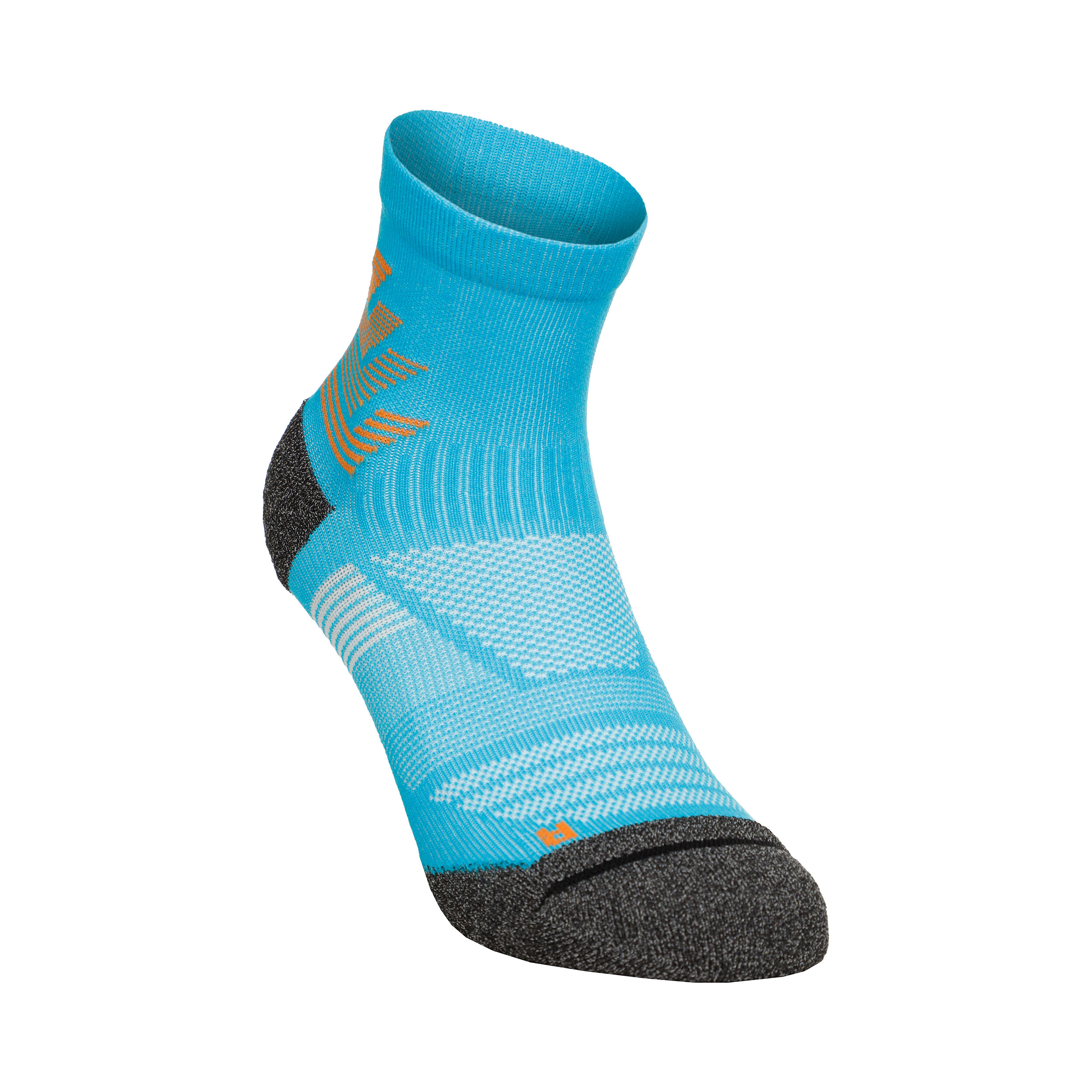 Technology Run Quarter Sports Socks Blue Orange