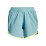 Fly By Elite 5in Shorts Women-Light Blue,Neon Yellow