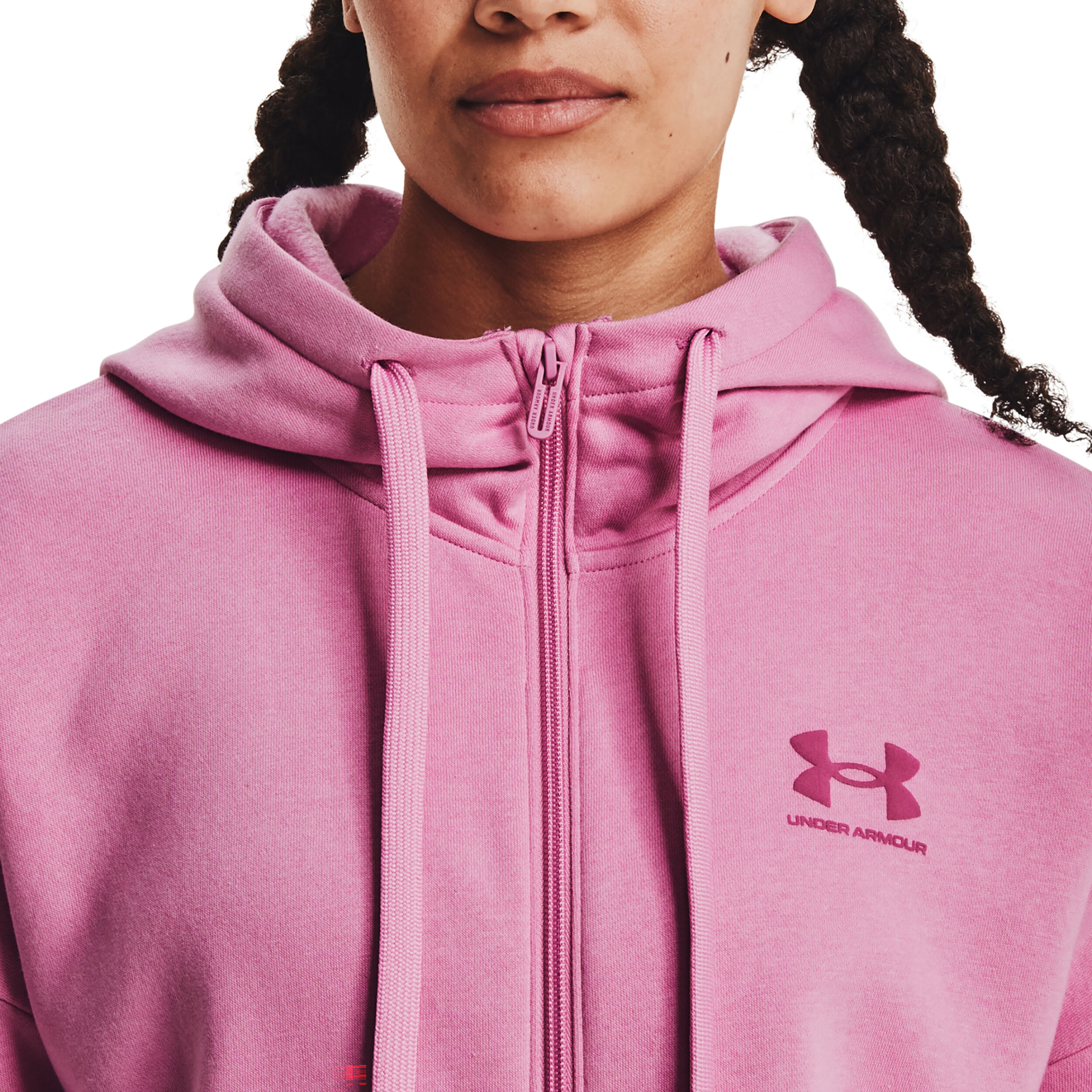 Under armour pink hoodie clearance