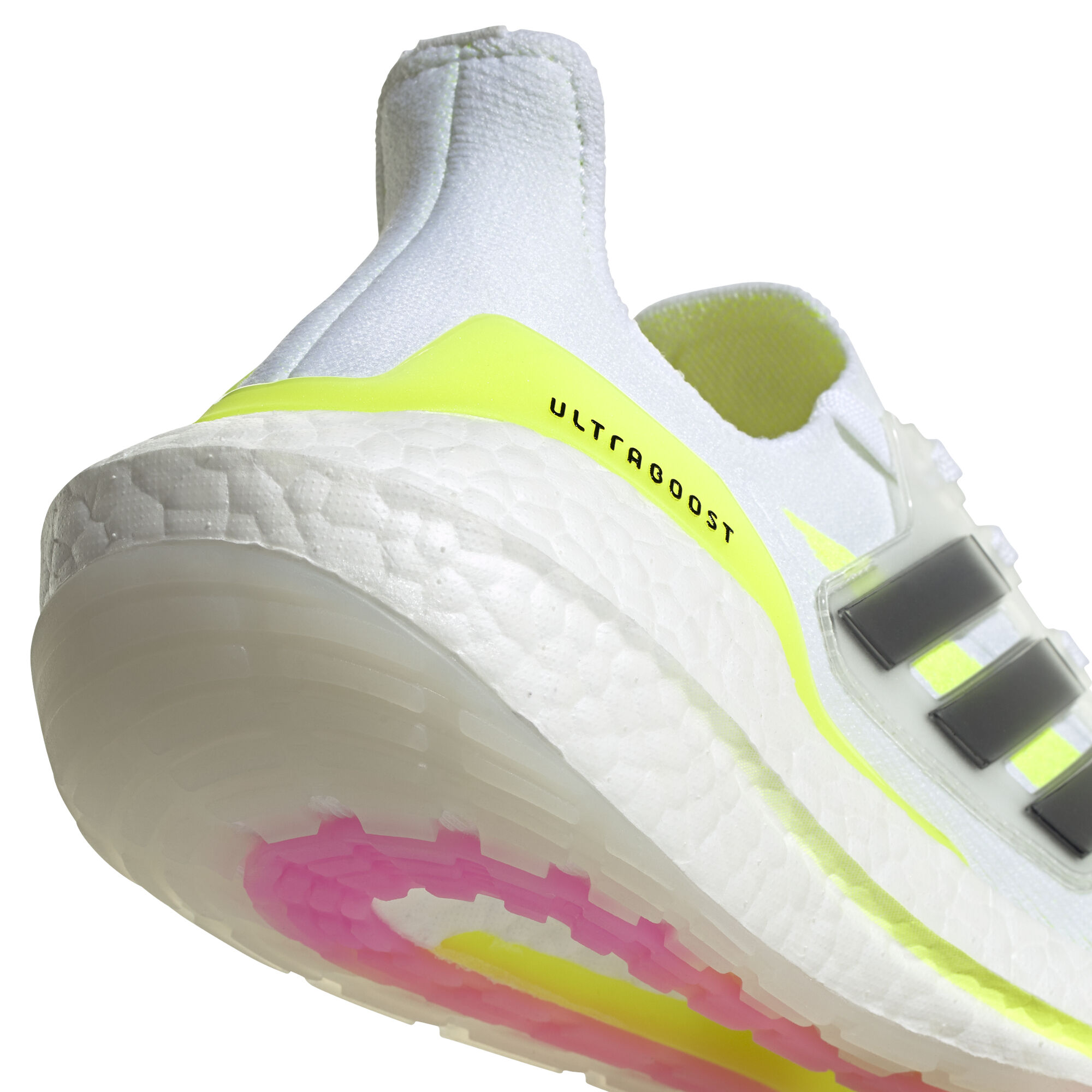Buy adidas Ultraboost 21 Neutral Running Shoe Women White Neon Yellow online Running Point COM