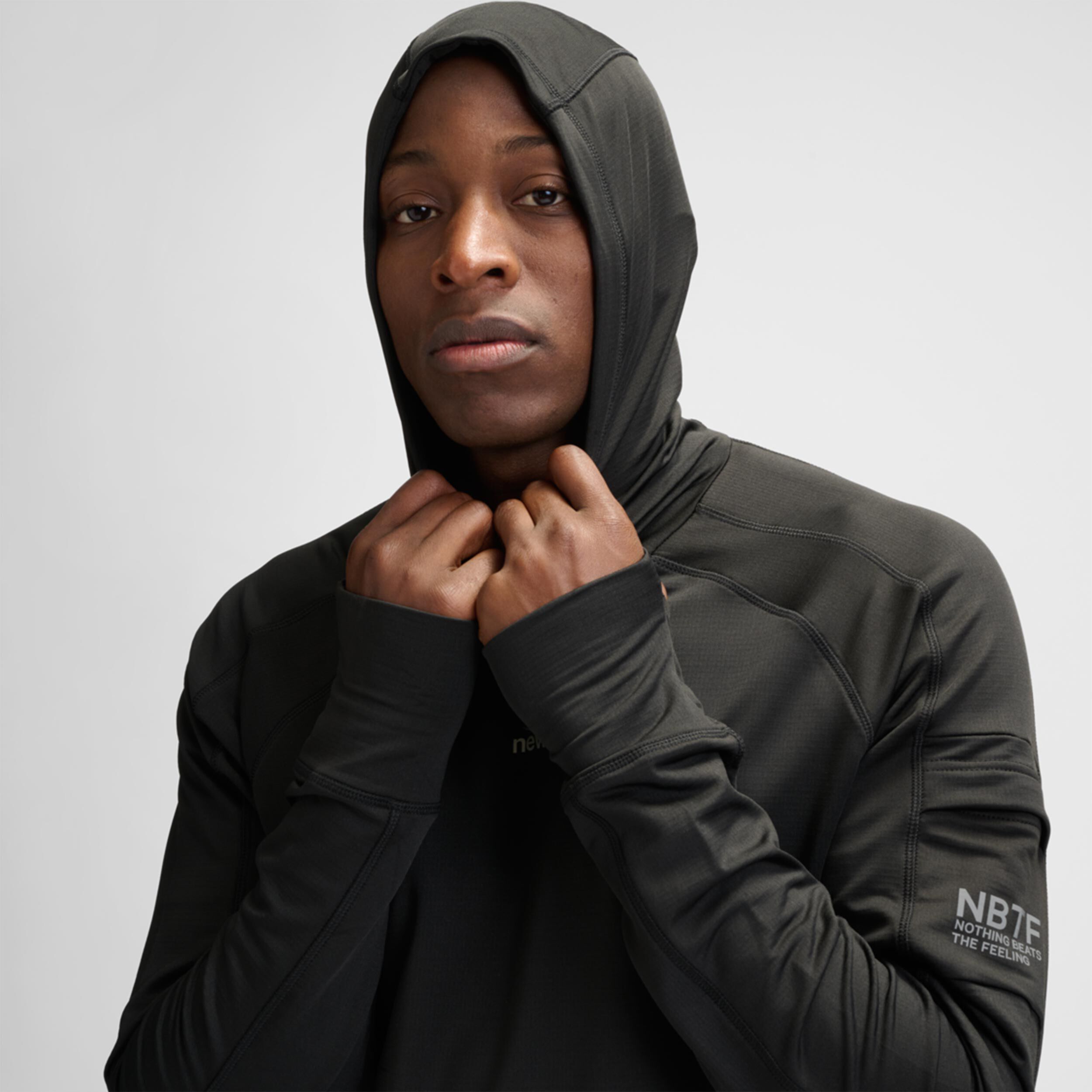 Hooded running top store