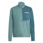 adidas Clothing adidas Terrex MT Half-Zip Running Shirt Women-Dark Green,Green