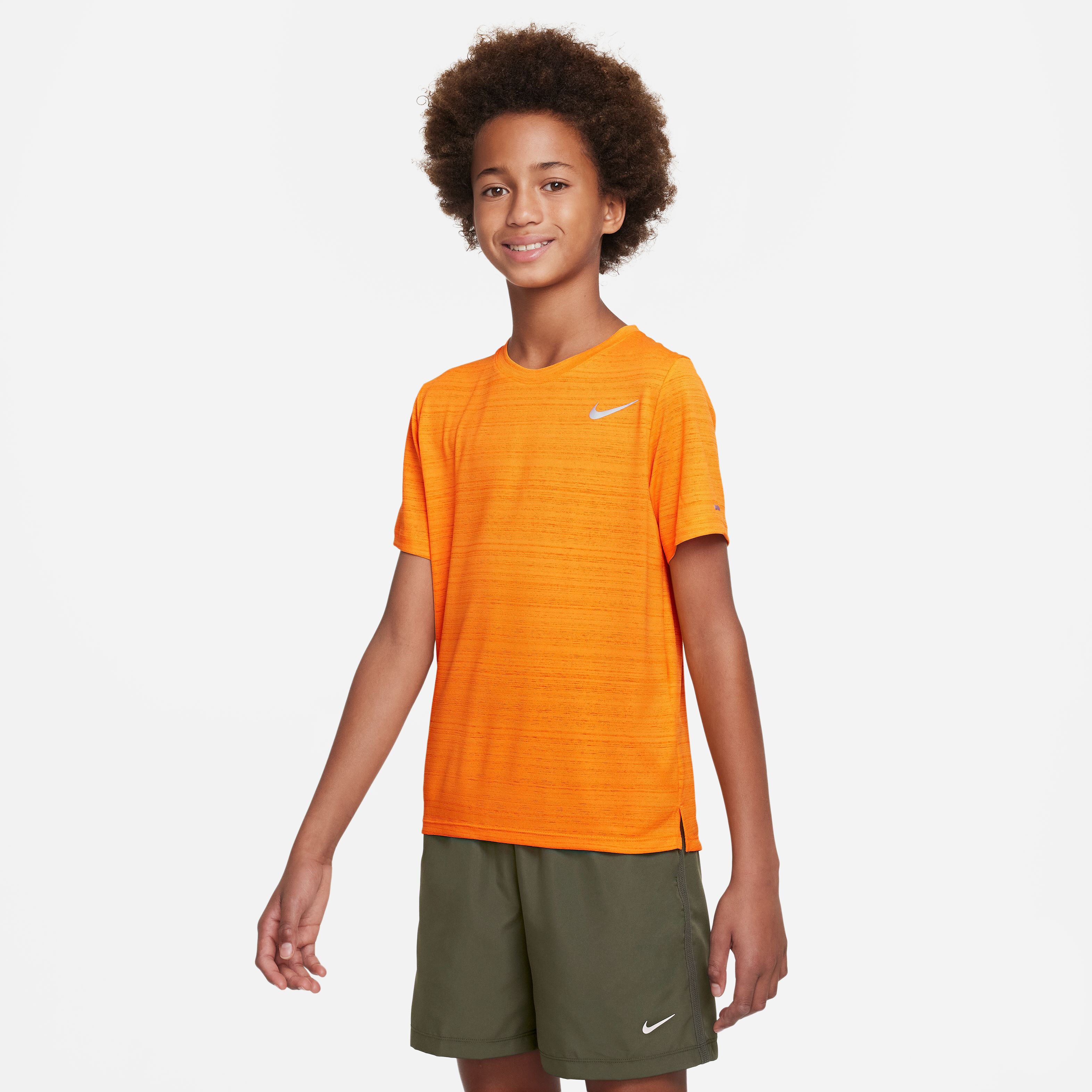 Buy Nike Dri Fit Miler Running Shirt Boys Orange online Running Point COM
